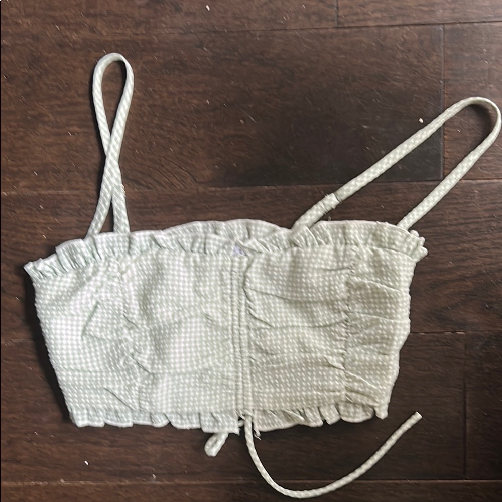 Princess Polly Light Green Crop Top - goes with matching pants in closet
